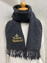 【美品】 し4　Vivienne Westwood/ヴィヴィアンウエストウッド　マフラー　黒/ブラック　匿名配送