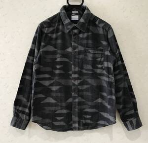 ＊コロンビア Columbia Regular Fit 起毛コットン 総柄 ネイティブ柄風 長袖 シャツ M　　　　　　　　BJAI.AB