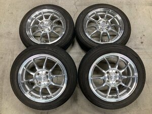 □6387 ROZEST ECO ENKEI ワゴンR タント ムーヴ N-BOX 軽自動車 等 14インチ 5.5J +41 4H 100 アルミホイール 155/65R14 ブリヂストン