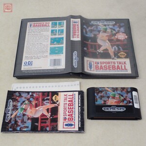 動作保証品 MD メガドラ GENESIS 海外版 北米版 MLB SPORTS TALK BASEBALL セガ SEGA 箱説付【10