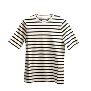 【新品】ジルサンダー JIL SANDER Tシャツ J40GC0111-J46497-080-M レディース クリーム ボーダー JILSANDER