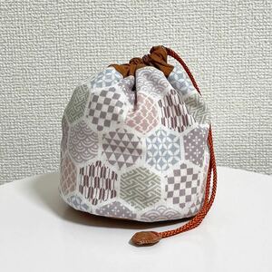 ハンドメイド　丸底 巾着★和柄