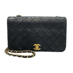 シャネル CHANEL ショルダーバッグ A03568 シングルフラップマトラッセ ラムスキン 黒 1番台 バッグ