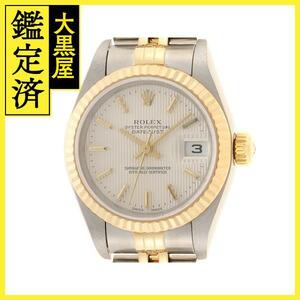 ROLEX　ロレックス　ギャラ有　K番　デイトジャスト　79173　SS/YG　シルバーバーストライプ　レディース　自動巻き【432】