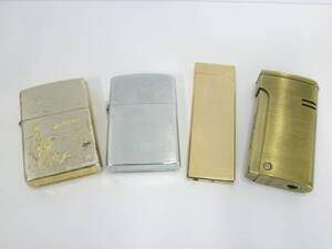 66706◆喫煙具/グッズ ZIPPO/ジッポー 自由の女神 , sharn オイルライター , RONSON ガスライター など 4点セット◆