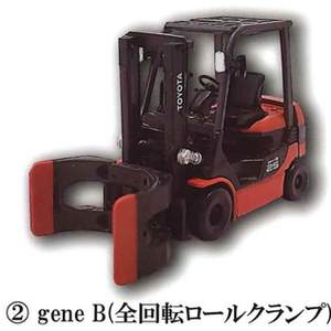 トイズキャビン ガチャ 1/64 TOYOTA L&F geneB 電動フォークリフトコレクション 【2. gene B（全回転ロールクランプ）】