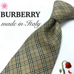 【大特価】○BURBERRY○ネクタイ○チェック○ベージュ○ホワイト○ブラック