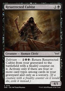 MTG ■黒/英語版■(115)《復活した崇拝者/Resurrected Cultist》ダスクモーン DSK 黒C