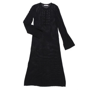 MOUSSY BUTTON UP CROCHET ドレス フリーサイズ ブラック 定価12,980円 010ESW70-0500020 マウジー