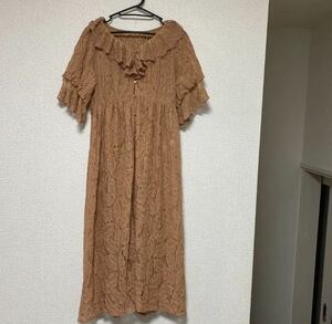 美品☆ナイスクラップ☆レースたっぷりロングワンピース