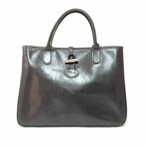 LONGCHAMP ロンシャン トートバッグ ブラック 保存袋付き【O198-6】