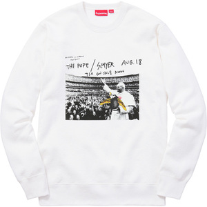 即決 supreme anti hero pope crewneck white