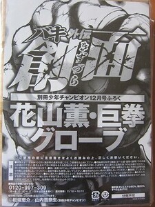 即決★バキ外伝 創面 花山薫・巨拳 グローブ 手袋 新品未開封 付録★送230 匿名配送