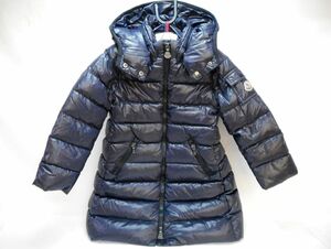 1000円スタート キッズロングダウン MONCLER モンクレール MOKA GIUBBOTTO D29544990005 104cm 4anni ネイビー系 子供用 ITS D①727