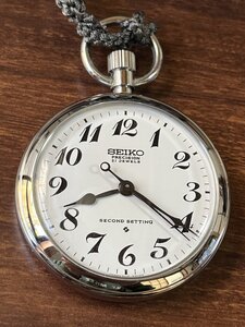 ●　SEIKO　Precision 　懐中時計　SECOND　STTING 　秒針規制あり　　●