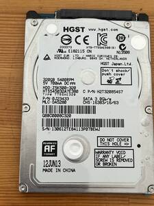 【中古動作品】2.5インチ HDD ハードディスク HGST HTS545032A7E380 320GB 使用時間：10315時間 600円即決