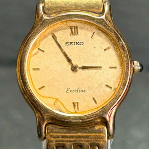 1970年代製 SEIKO セイコー EXCELINE エクセリーヌ 7320-0360 腕時計 クオーツ アナログ ヴィンテージ 諏訪精工舎 新品電池交換済み 稼働品