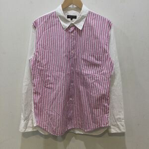 Comme des Garcons homme plus コムデギャルソンオムプリュス PE-B001 AD2019 stripe shirt ストライプシャツ ピンク Sサイズ 696574