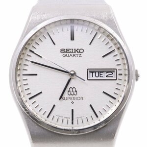 SEIKO セイコー スーペリア ツインクォーツ 1978年製 メンズ 腕時計 デイデイト シルバー文字盤 純正SSベルト 9983-8000【いおき質店】管2