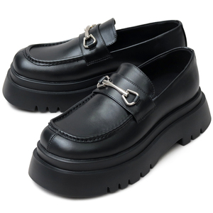 ☆ BLACK-A ☆ M(26-26.5cm) ☆ glabella PLATFORM LOAFERS glabella グラベラ シューズ ローファー 厚底 厚底シューズ ドレスシューズ