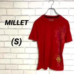 希少品　MILLET ミレー　羊毛100% プリントTシャツ S 赤　夏　春