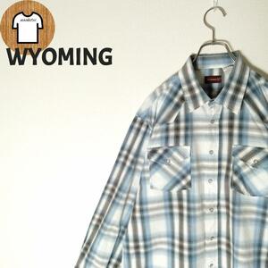 【WYOMING ウエスタンシャツ L コットン 海外古着 A655