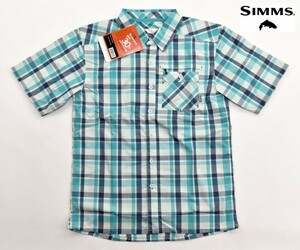 送料無料4★Simms★シムス Espirito 半袖シャツ size:S トロピックブルーチェック