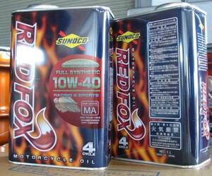 ☆ SUNOCO （スノコ） REDFOX. RACING & SPORTS. 10W-40 1L缶.