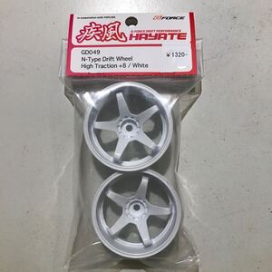 ジーフォース N-Type Drift Wheel High Traction/＋8/White R/Cカー用ホイール GD049 ラジコン