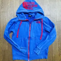 The North Face パーカー ブルー 裏起毛 フルジップ XS