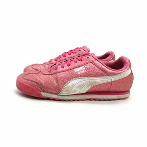 k■【23.5cm】プーマ/PUMA 363521 ローマ ROMA ラメスニーカー/ピンク/LADIES■48【中古】