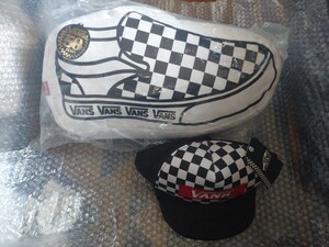 【未使用】VANS / Back to Front Style CAP・50th クッション 全2点セット / スケートボード スケボー バンズ キャップ ORIGINAL AUTHENTIC