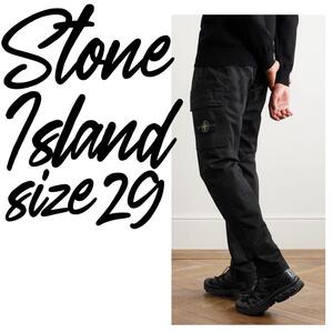 【定価8万】STONE ISLAND カーゴパンツ ブラック 29 317L1