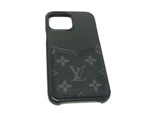 ■美品■ LOUIS VUITTON ルイヴィトン M81088 モノグラムエクリプス バンパー iPhone13 ProMAX 対応 スマホケース ブラック系 FB7960