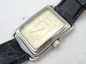 1円◆稼働◆ バーバリー BU1202 アイボリー クオーツ レディース 腕時計 Q644