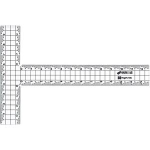 メール便発送 新潟精機 アクリル カッティング方眼T型定規 快段目盛 150×100mm CAGS-T15KD