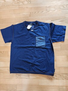 新作　送料込★gym master　ジム・マスター G321749 シャンブレーBIG 　Tシャツ　アウトドア　ネイビー　L