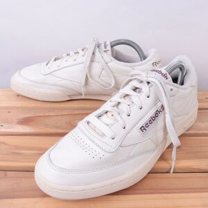 z6445 リーボック クラブ C 85 US8 26.0cm/クリーム系 REEBOK CLUB C 85 メンズ スニーカー 中古