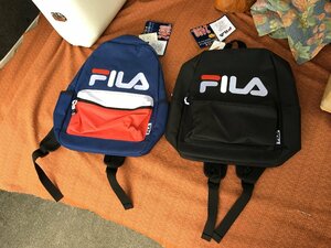 【500円配達～】2点セット FILA フィラ Dパック リュック クラシック ロゴ 未使用品 バッグ ネイビー/ブラック A4対応 おしゃれ