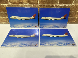 未使用品 ! JAL 日本航空 下敷き 4点セット コックピット【2358mk】