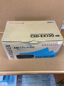 未使用品　aiwa アイワ　オーディオ機器 CDラジカセ CSD-EX120 ブラック FM AM ステレオ対応 カセット SUPER SENSITIVE STEREO TUNER 箱付