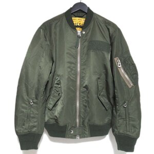 美品 DIESEL ディーゼル MA-1 パデッド ボンバージャケット フライトジャケット ミリタリー ブルゾン 00SV4Q-J-TANKER-OKAUX M カーキ