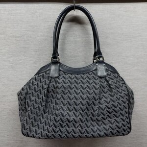 J259 EVEX by KRIZIA エヴェックス バイ クリツィア トート バッグ 総柄 切替 レザー レディース グレー ブラック ハンド BAG カバン