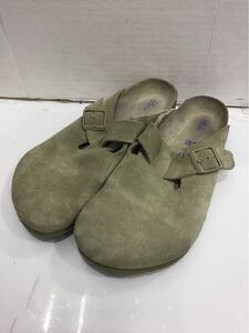 【BIRKENSTOCK ビルケンシュトック】 Boston ボストンサンダル スウェード 26.5cm ベージュ 2411oki k