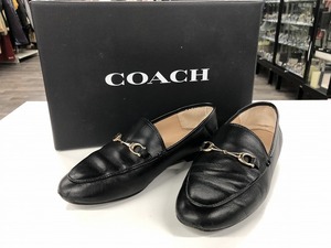 コーチ COACH レディースシューズ 靴 ローファー HALEY LEATHER LOAFER 23.0cm ブラック系