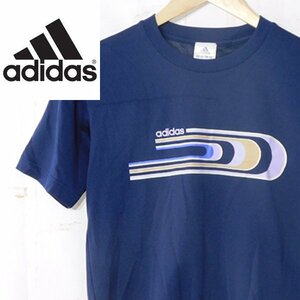 アディダスadidas■半袖 Tシャツ ポリエステル トレーニングウェア 日本製■M■ネイビー ※RY3518029