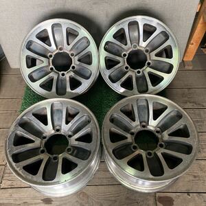 三菱 MITSUBISHI純正ホイール パジェロホイール 15インチ 15×7J OFF;+10 PCD;139.7-6H ハブ径;約110mm 傷あり、サビあり4本