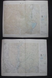 地図　長野　2枚/神城,明科　1/2.5万　昭和55,57年　国土地理院