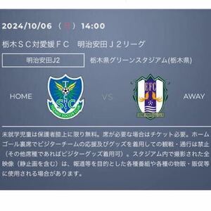 10月6日栃木SC対愛媛FC バック自由席　　　　　QRコード添付