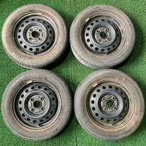 AE605-404 溝あり MARQUIS CST MR61 夏タイヤ 155/65R13 【４本】スチール 13X4.00B +43 PCD100 4穴 ライフ ミラ モコ 等★1円スタート